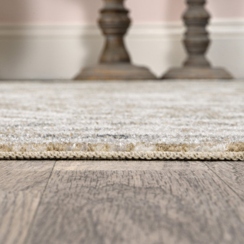 Bungalow Rose Performance Green/Cream Rug Wayfair